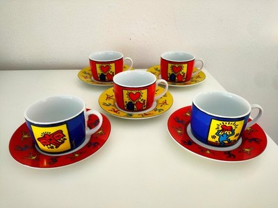 Tassen mit Untertasse - Keith Haring x Konitz - 90er Jahre - Modell wählen