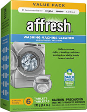 Affresh Washing Machine Cleaner, Helps Power Away Odor Causing Bacteria Grime