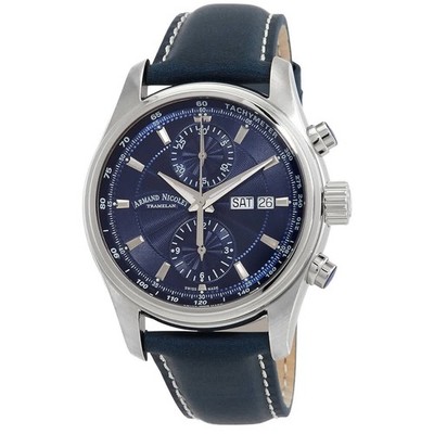 Armand Nicolet MH2 Chronograph Automatic Blue Dial Men's Watch A647A-BU-P140BU2