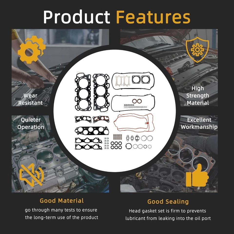 Juego de juntas de culata Direct Fit para Honda Crosstour 2012-2015 OEM HS26509PT Foto 4 de 4