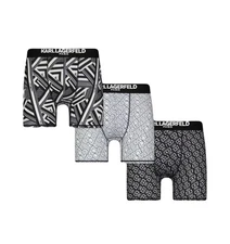 NWT. Karl Lagerfeld. 3 Pack. Stretch Boxer Brief. Grey Print. MRSP. $42.00