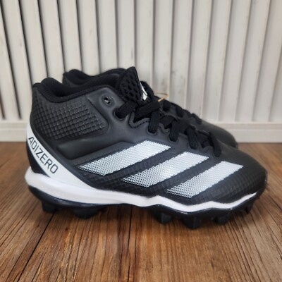 Adidas Adizero Impact.2 Mid Kid Sz 10K Black White Molded Football