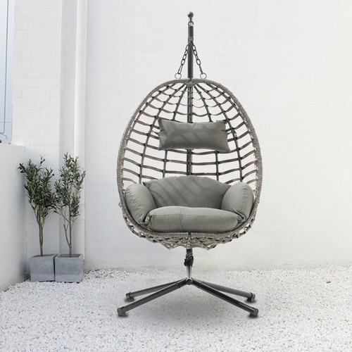 Rattan Egg Chair Swing Indoor Outdoor Garden Patio Hanging Wicker