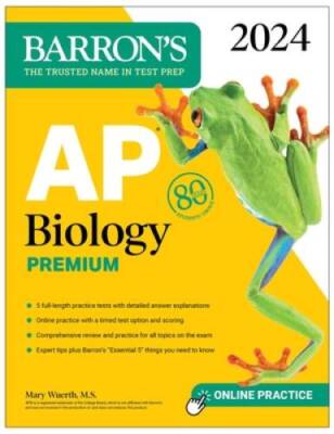 AP Biology Premium, 2024: 5 Practice Tests  Comprehensive Review  Onlin - GOOD