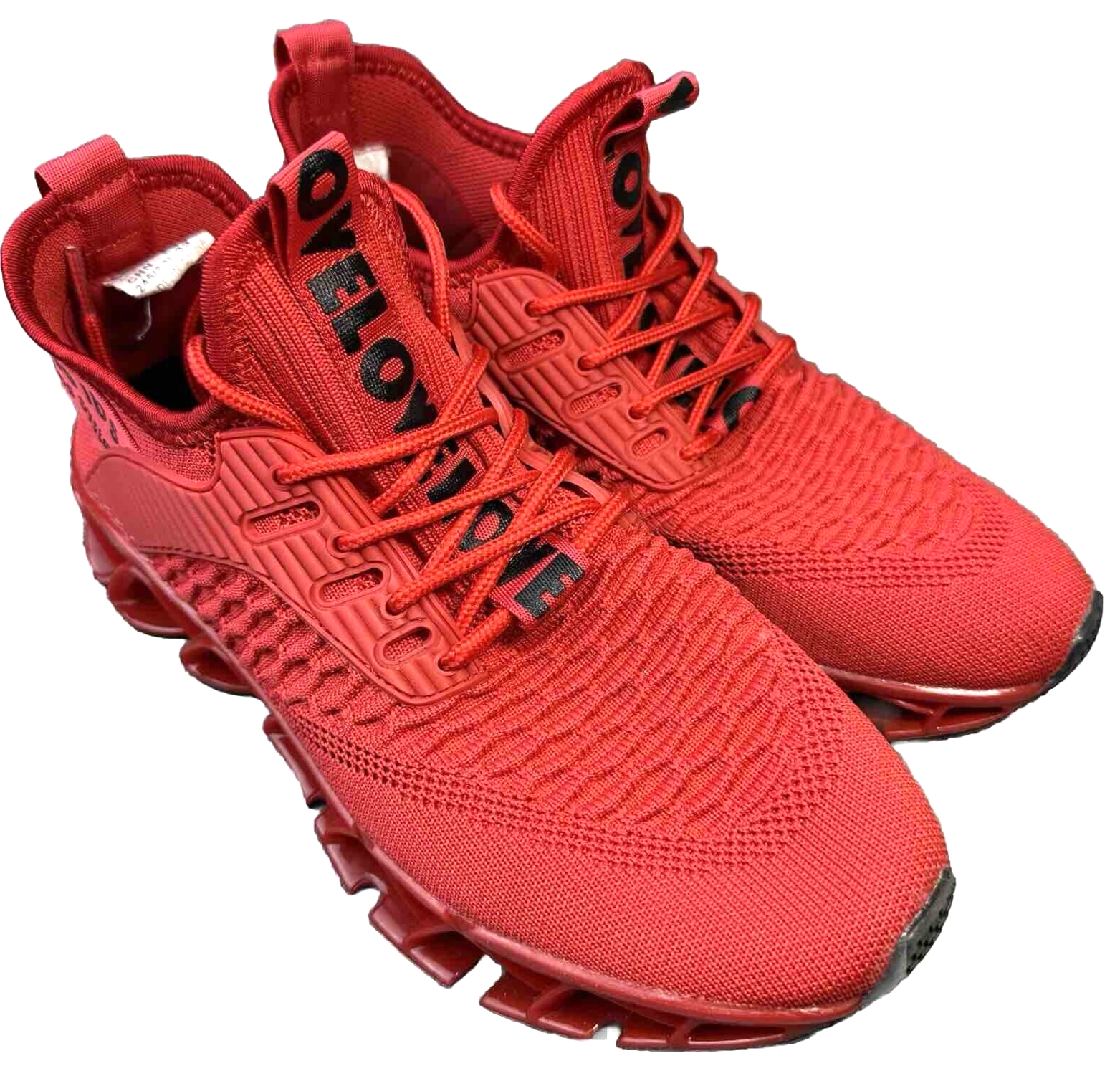 Chopben Running Shoes Blade women 8.5 Red Walking Sneakers Lace Up K1052-image