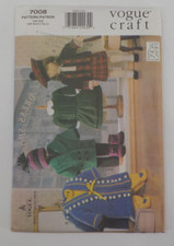 VOGUE CRAFT PATTERN #7008 18" VOGUE DOLL COLLECTION DOLL CLOTHES HAT UNCUT 1999