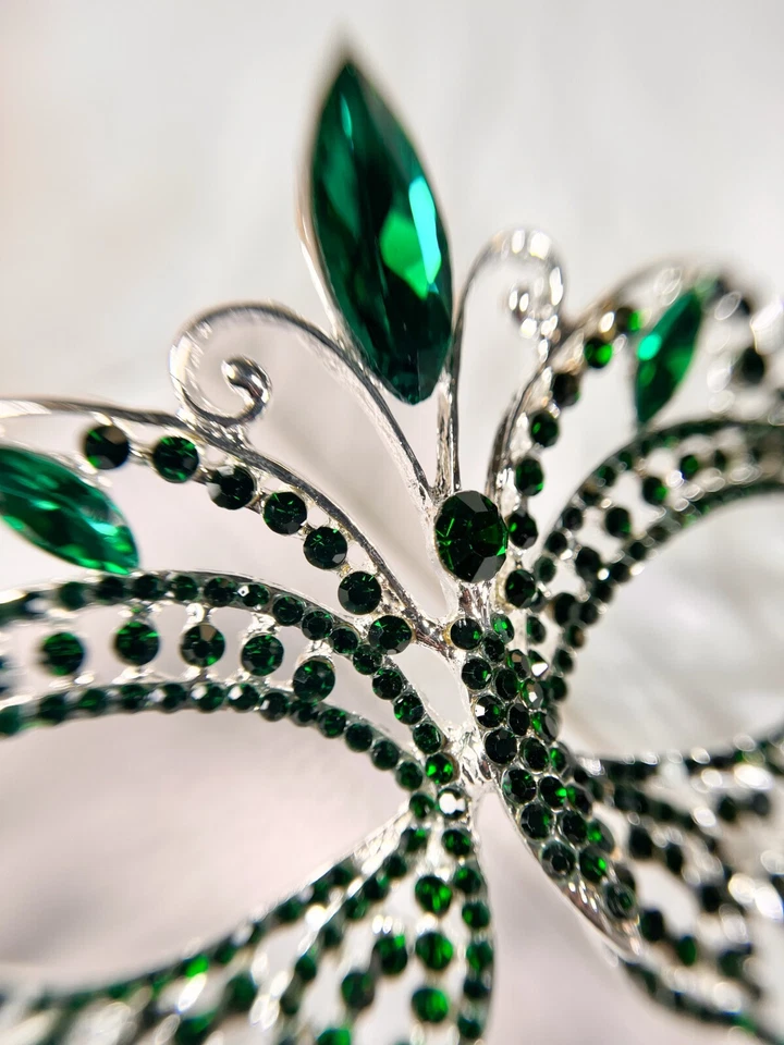 Máscara de Mascarada de Mariposa, Máscara Verde Boda Fiesta, Mardi Gras, Fiesta de Año Nuevo Foto 3 de 4