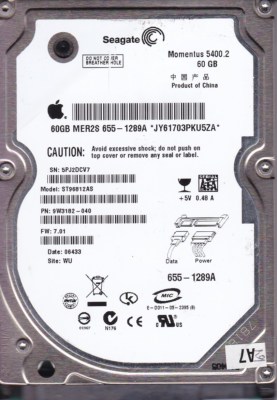 FOR DATA RECOVERY ST96812AS  pn: 9W3182-040 sn:5PJ  WU  BAD SECTORS 4806