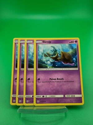 4x Skrelp #91/236 Sun & Moon Cosmic Eclipse Common Pokemon 2019 TCG Card