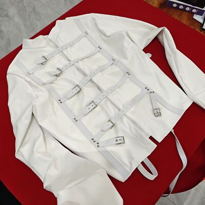 Straight Jacket Asylum Body Harness Armbinder Costume Straitjacket Clubwear US