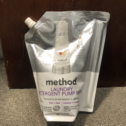Method Laundry Detergent Pump Refill Free + Clear, 34oz - 85 Loads