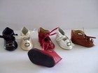 CHAUSSURES en CUIR JU9 (7 cm) pour POUPEE ANCIENNE DOLL SHOES- G.BRAVOT -FRANCE