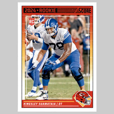 Kingsley Suamataia Rookie #331 2024 Score Kansas City Chiefs Football Card NFL