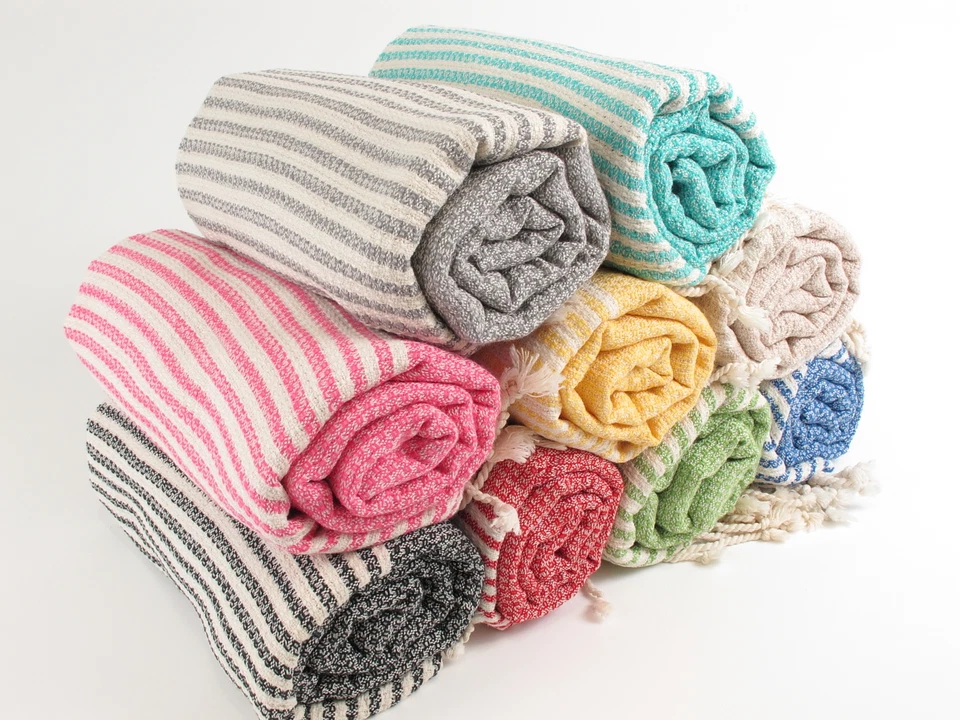 BASKET WEAVE Turkish Towel Peshtemal Sarong Bath SPA Beach Hammam 100% Cotton - image 2 of 2