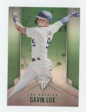 Gavin Lux 2020 Panini Chronicles TITANIUM GREEN FOIL PARALLEL Rookie #17 DODGERS