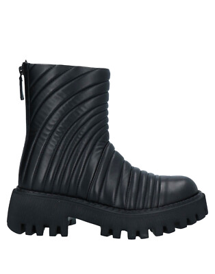 LORIBLU $493 Leather Ankle Boots Black Size 39 8.5 9 Made in Italy  NEW