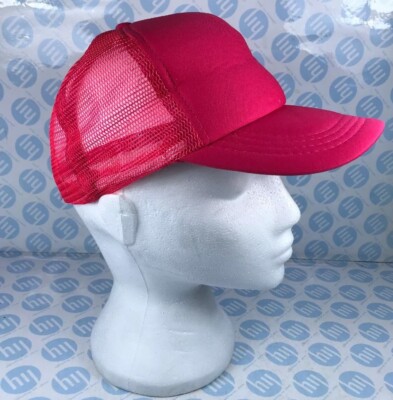 SCHLICHTE BASEBALL CAP GEBOGEN SOMMER VERSTELLBAR TRUCKER MASH UNISEX MÜTZE PINK