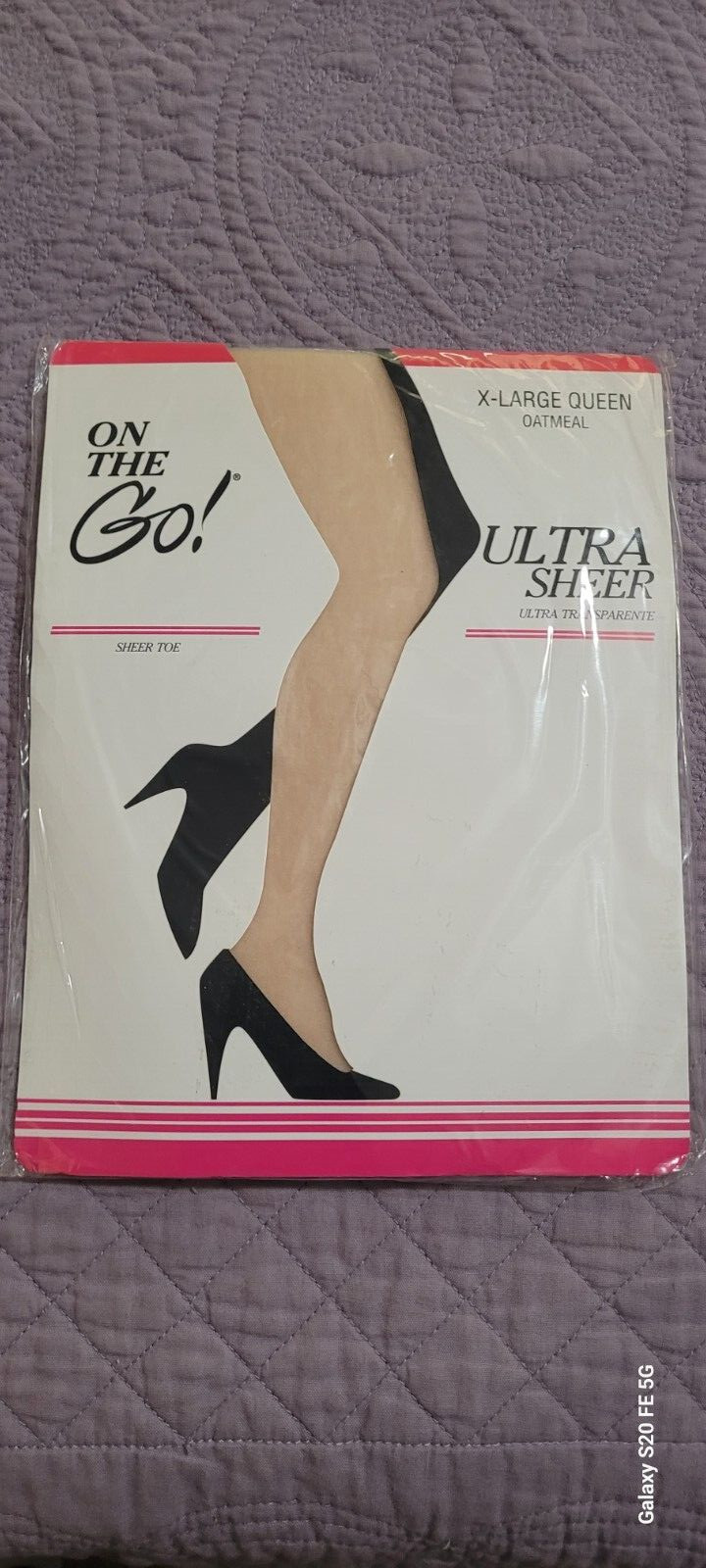 On The Go Ultra Sheeer Ultra Transparent Sheer Toe X-Queen Oatmeal