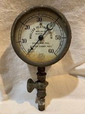 US Gauge Co. Vintage Półksiężyc Igła Mueller Ciśnieniomierz napełniania spustowego 0-60 3,5"