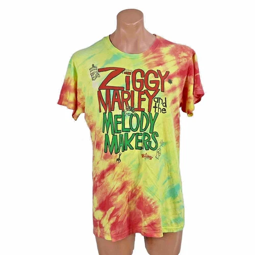 Ziggy Marley The Melody Makers Tie-dye Concert Regg 1980s vintage concert t-shirt, vintage, size XL, single stitch, B+ condition