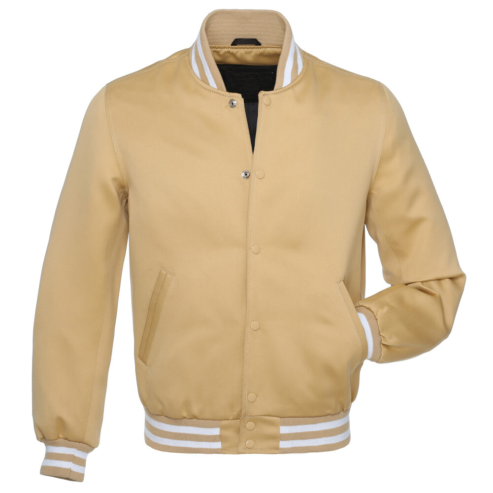 Baseball Jacket Varsity Jacket Letterman Jacket Ivory Cream Satin