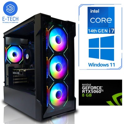 Gaming PC Intel i7 14700F 32GB DDR5 2TB NVME M.2 SSD 8GB RTX 5060 Ti Windows 11