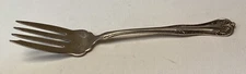 Vintage National Silver Queen Elizabeth Medium Solid Cold Meat Serving Fork