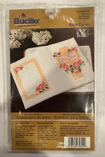 Bucilla Special Edition Bible Cover WM65609 Wild Rose Stamped Cross Stitch Kit