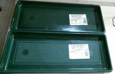 Countryside Planters 18'' Green Flower Box Tray Lot Of 2 FREE SHIPPING 