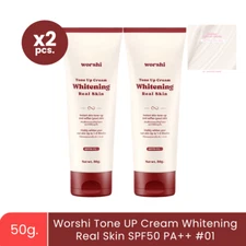 Worshi Tone UP Cream Whitening Real Skin SPF50 PA++ Sunscreen Moisturized