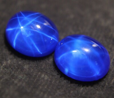 15 Ct 6 Rays Star Blue Sapphire Cabochon Loose Gemstones Certified 