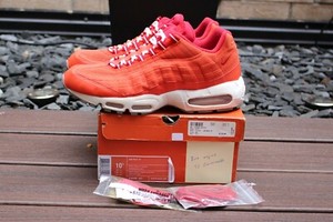 Nike Air Max 95 Powerwall Engine Red 314198 661 Size 10.5 Patta 1 90 Jordan  Lot | eBay