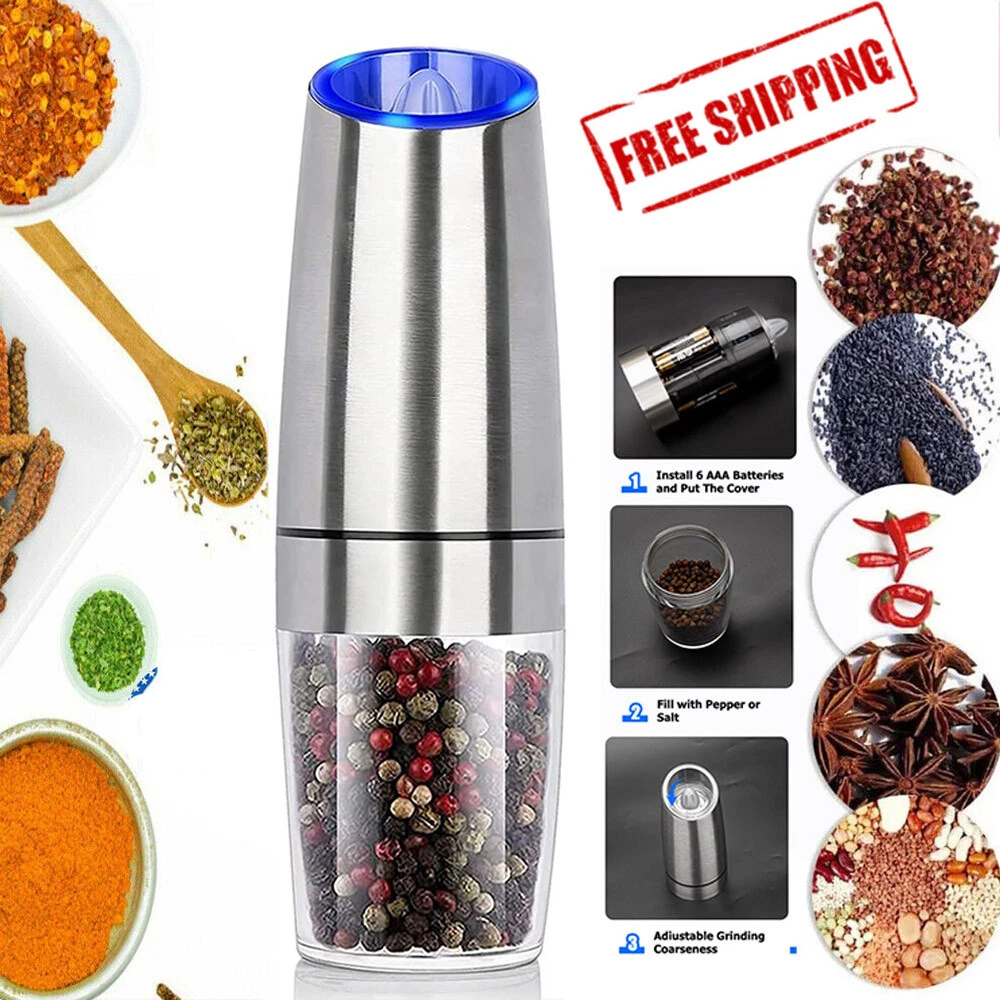 Electric Salt And Pepper Grinder Set Battery Operated - Temu