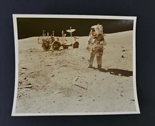 AS16-117-18824 ORIGINAL NASA PHOTO YOUNG WALKS ON MOON