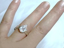 Natural White Colorless Topaz Size 6 Ring 925 Sterling Silver USA Made 3.50ct