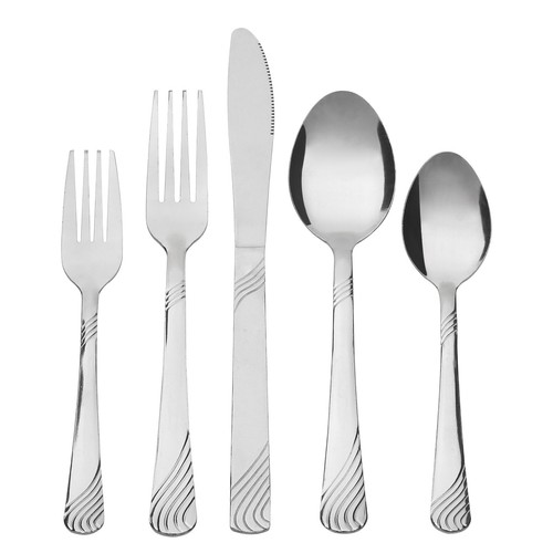 49Pc Stainless Steel Cutlery Set Spoon Fork Knife Flatware Dinnerware Silverware - Picture 7 of 12