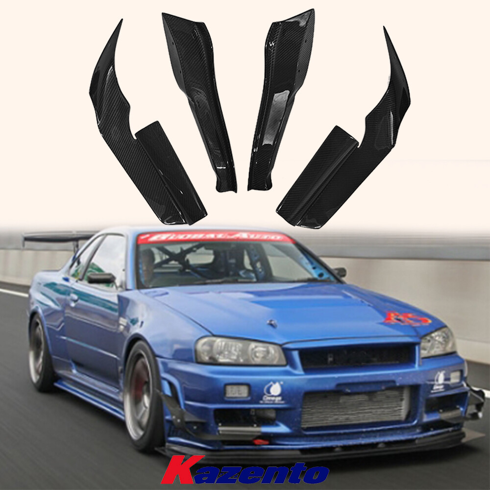 Front Bumper Canards For Nissan Skyline R34 GTR AS Type (4pcs