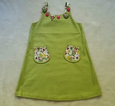 LOLA ET MOI Green Tea Party Apron Dress 6 5 Tea Cups Pots Boutique