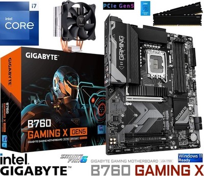 PC Aufrüstkit Intel Core i7-12700K bis 64GB DDR5 mit GIGABYTE B760 Gaming X