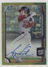 2015 Bowman Chrome Prospects Green Refractor 91/99 Spencer Kieboom Auto 4m6