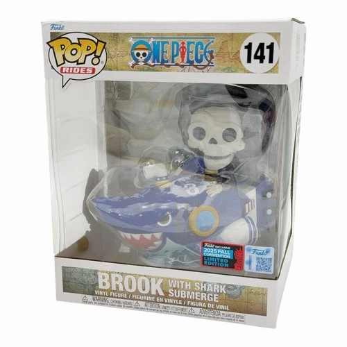 Funko Pop Rides One Piece Brook With Shark Submerge 141 NYCC 2025 Shared Sticker