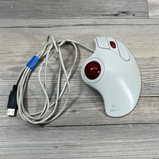 Mouse computer USB Logitech TrackMan Marble Wheel Ball modello T-BB13 testato 