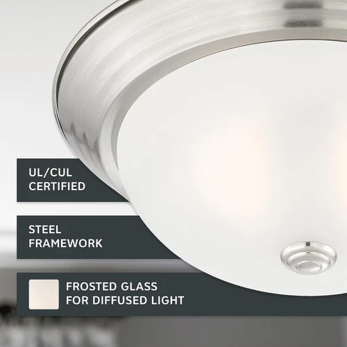 Designers Fountain 1257L-SP-W Decorative Flush Mount Satin Platinum - Picture 4 of 6