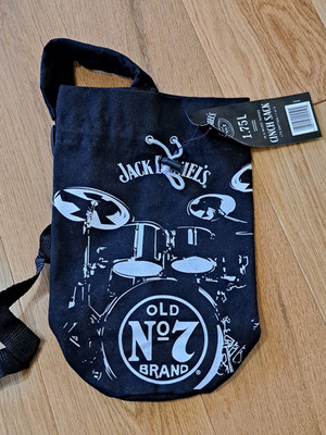 Jack Daniels 1.75L Sling Sack Cinch Bag Whiskey Pouch Music Series-Drums #1 Of 3