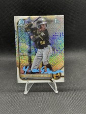 2022 Bowman Chrome Mojo 1st Yordany De Los Santos Signed Autographed Pirates
