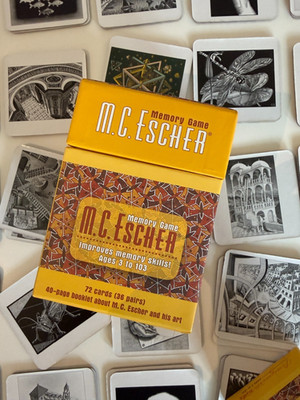 EUC Pomegranate Memory Game featuring artwork by graphic artist M.C. Escher