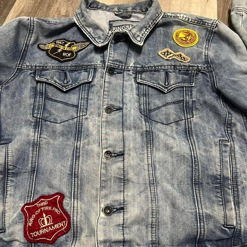 Ring Of Fire Patched Denim Jacket image 2