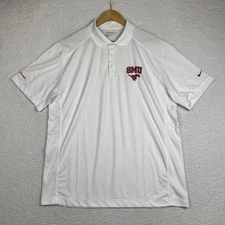 SMU Mustangs Shirt Polo Nike Pony Up Tempo Dri Fit XL Golf