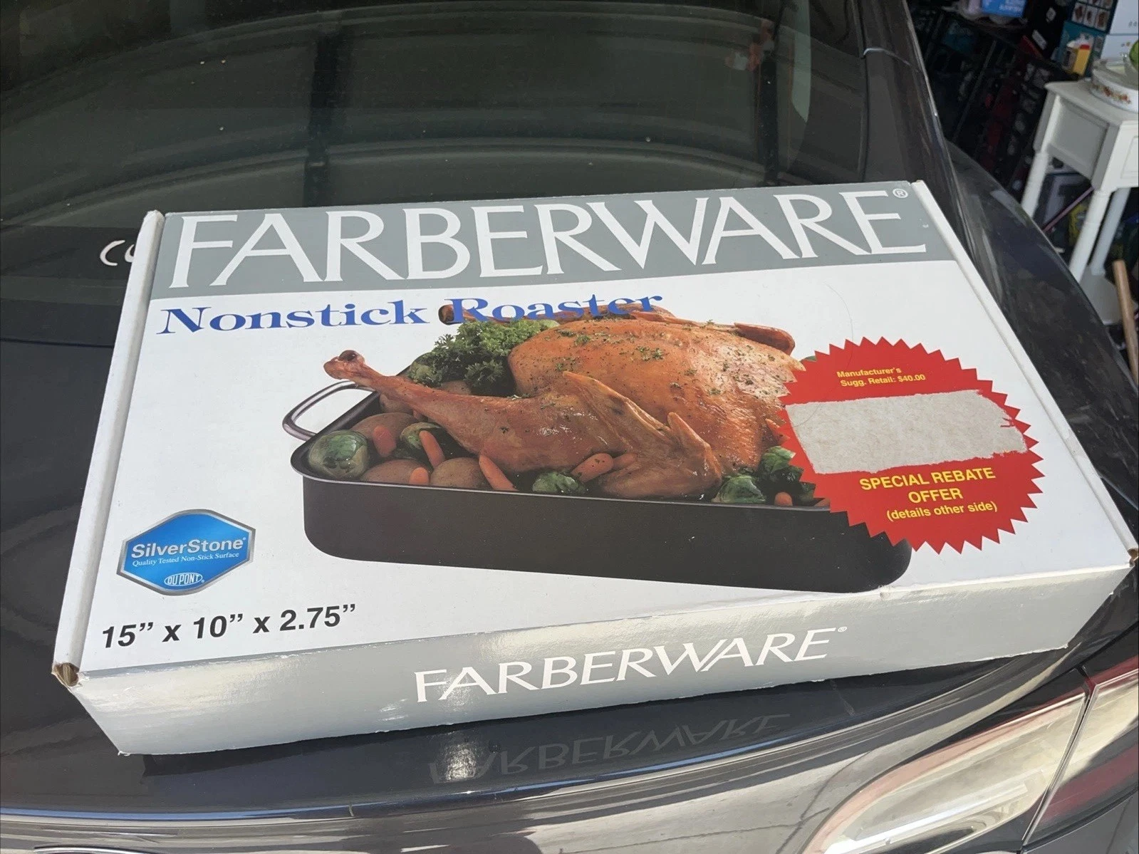Farberware Bakeware 15 inch x 10 inch Nonstick Silverstone Roaster