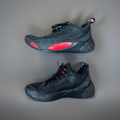 Nike Air Jordan Luka 1 Schwarz Rot UK 5 Basketballschuhe React Jugend Turnschuhe Gebraucht
